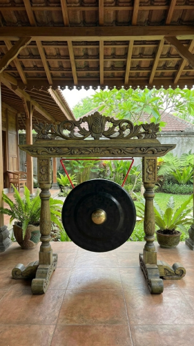 Petit gong en bois naturel